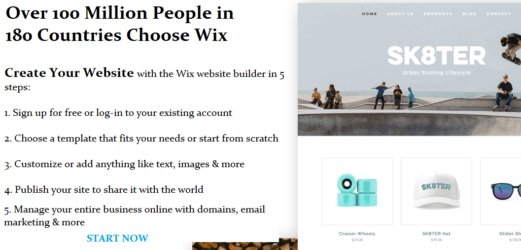wix-create-free-website