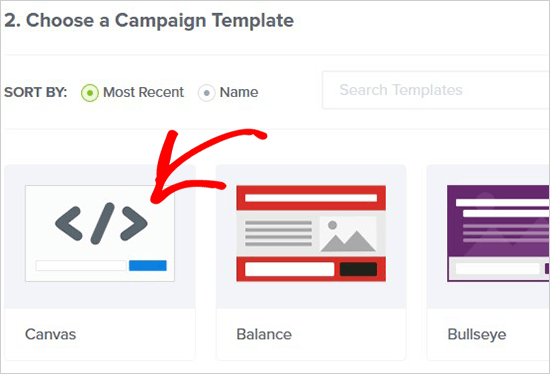 select-campaign-template