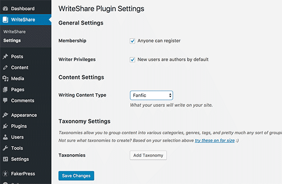 writeshare-settings