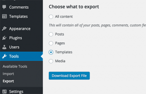 export-templates